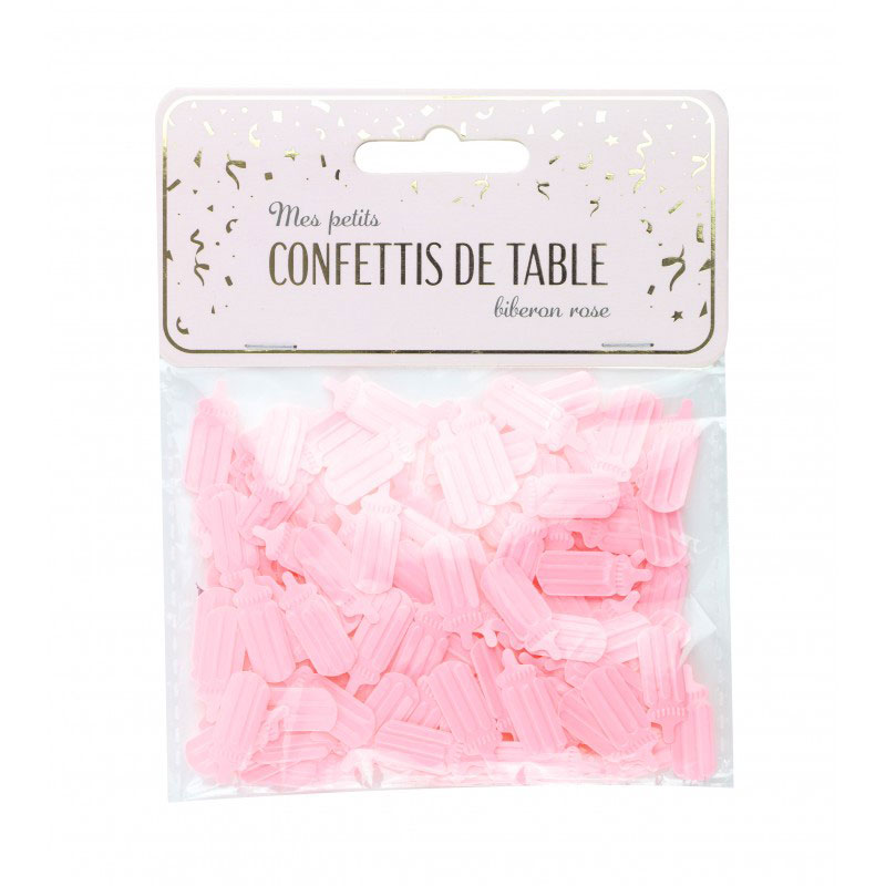 Confettis de Table Biberon Rose