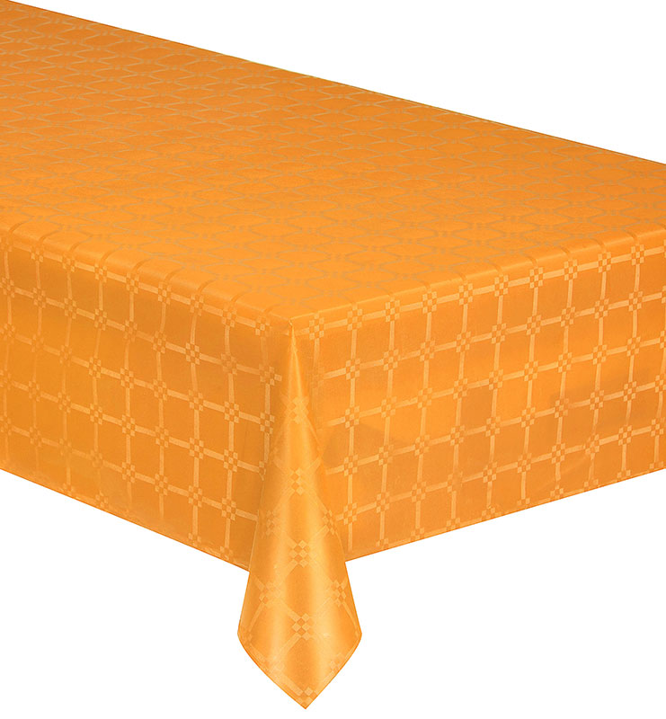 Nappe Papier Damass&eacute;e couleur Orange 6m x 1m20