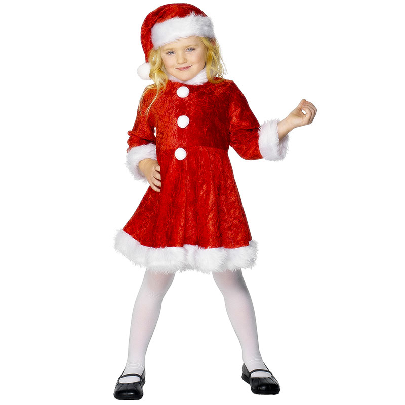 D&eacute;guisement M&egrave;re No&euml;l effet velours fille