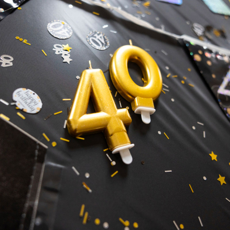 Bougie Anniversaire Chiffre Dor&eacute;e