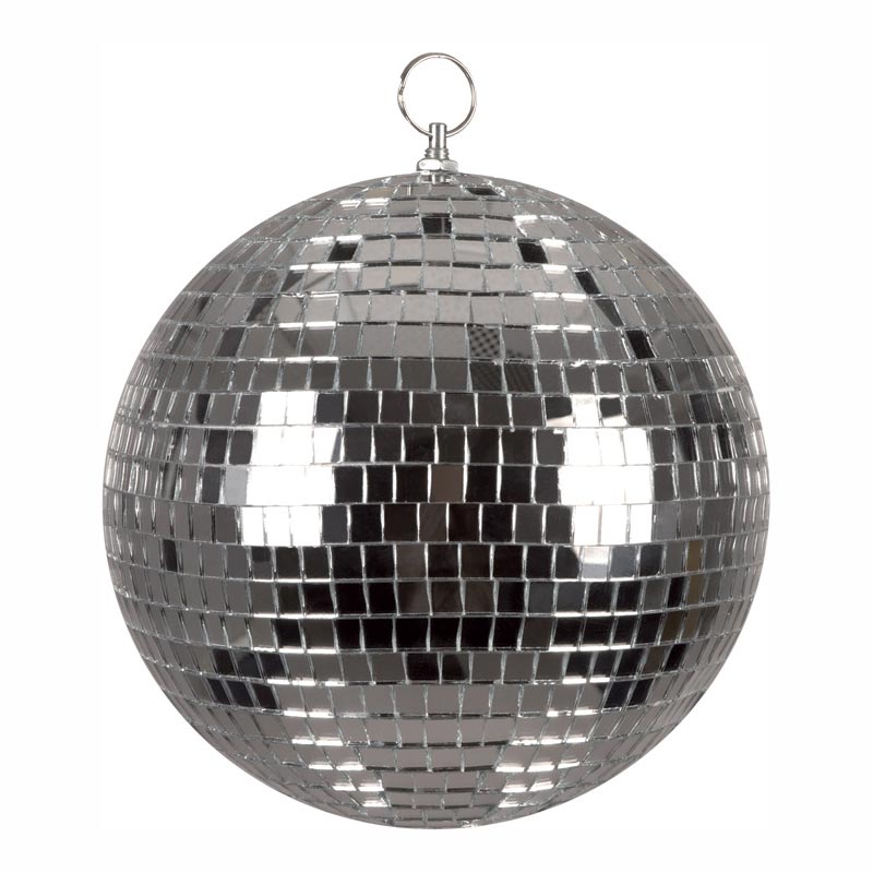 Boule Disco &agrave; Facettes Argent 30cm