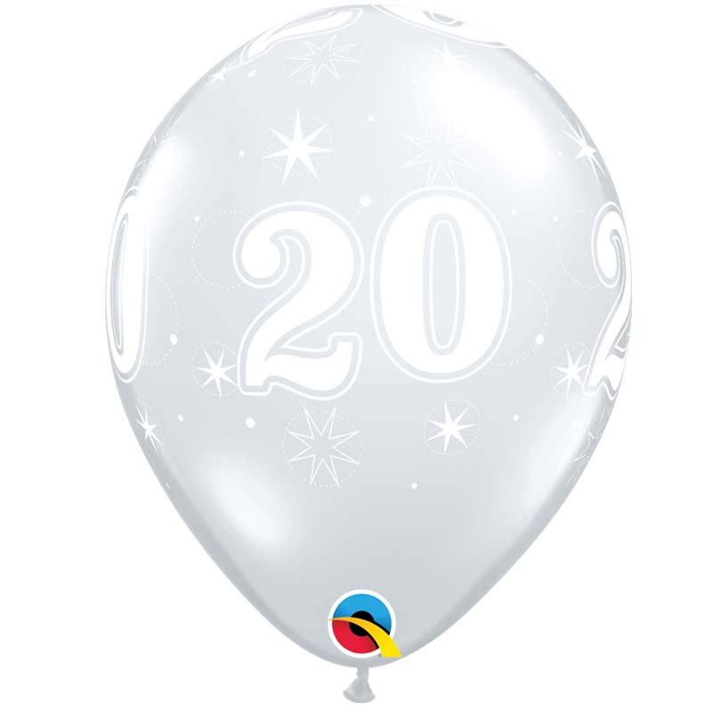 Ballon Qualatex 20 ans Eclats