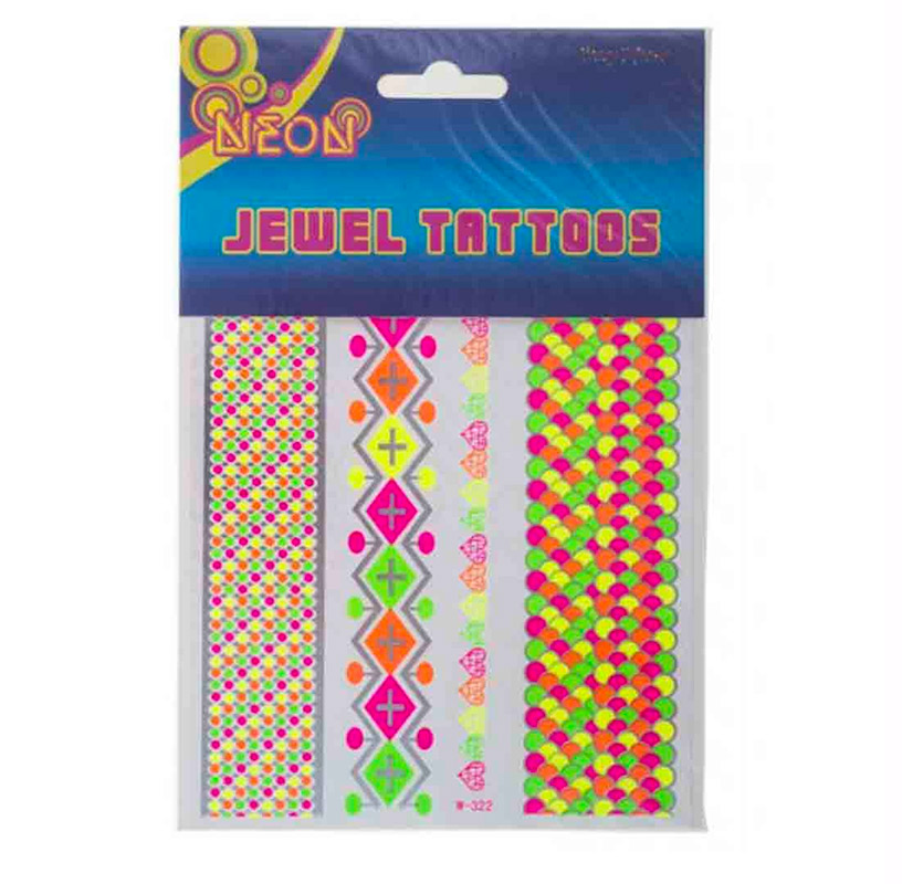 Tatouage Ephemere Fluo par 12