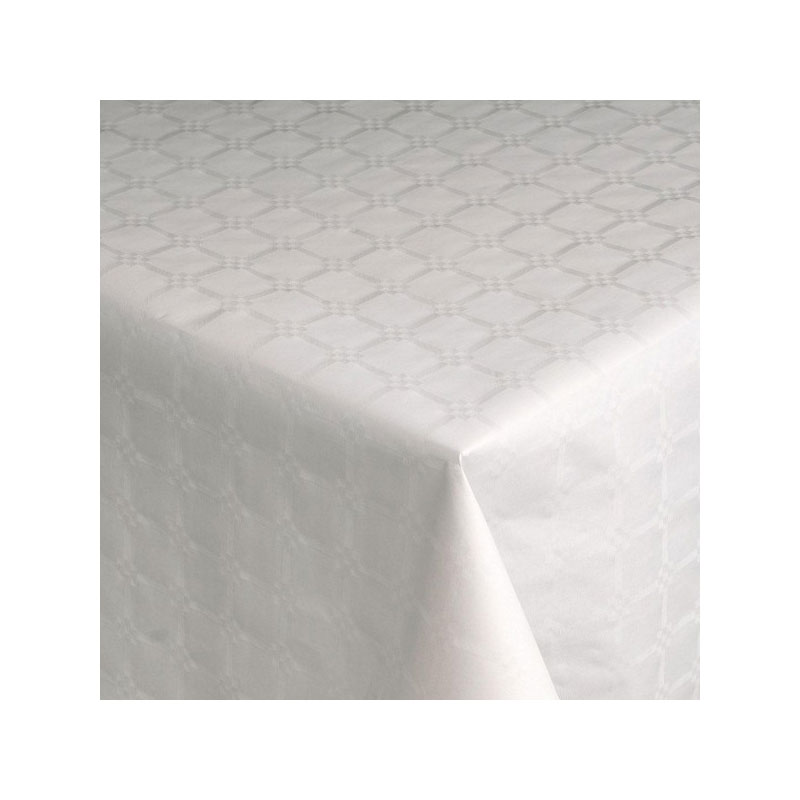Nappe Papier Damass&eacute;e Blanche 6m x 1m20