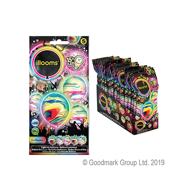 Ballon lumineux Assortiment Marbr&eacute;