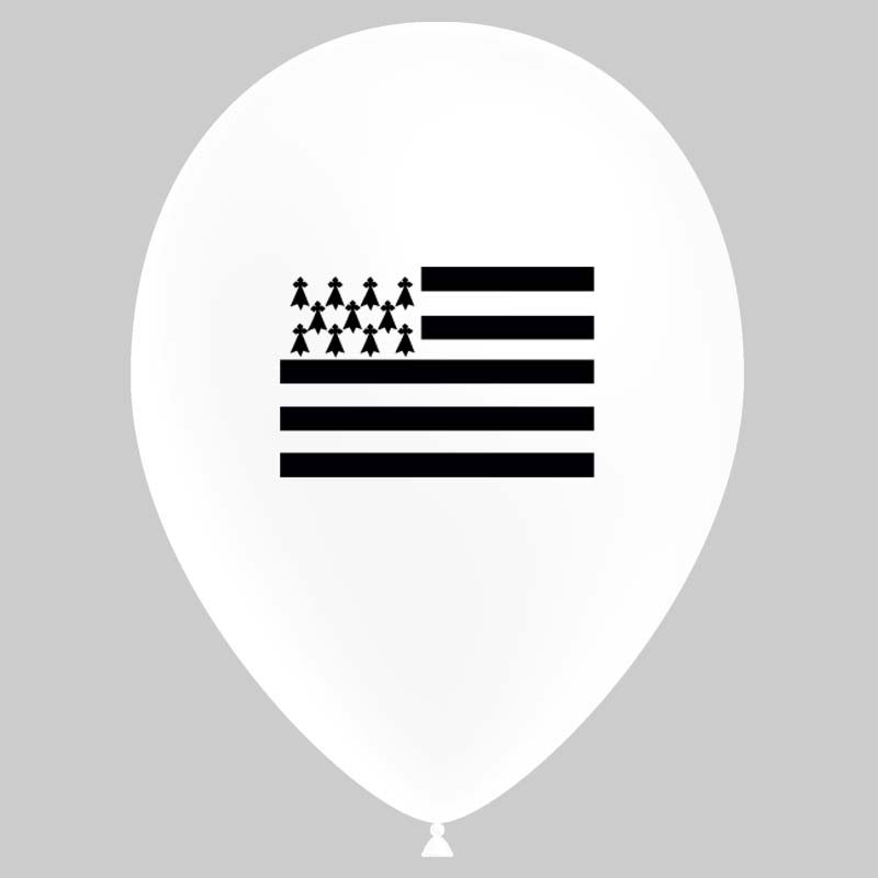 Ballon drapeau Bretagne (latex)