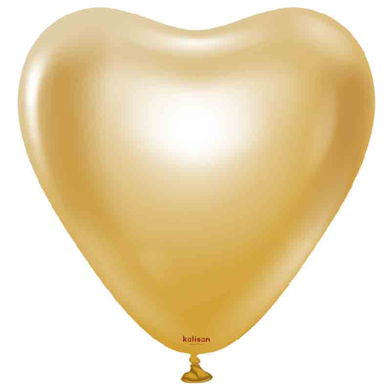 Ballon Coeur Chrome Or  Kalisan