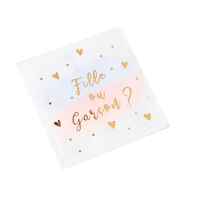 Serviette jetable Fille ou Gar&ccedil;on