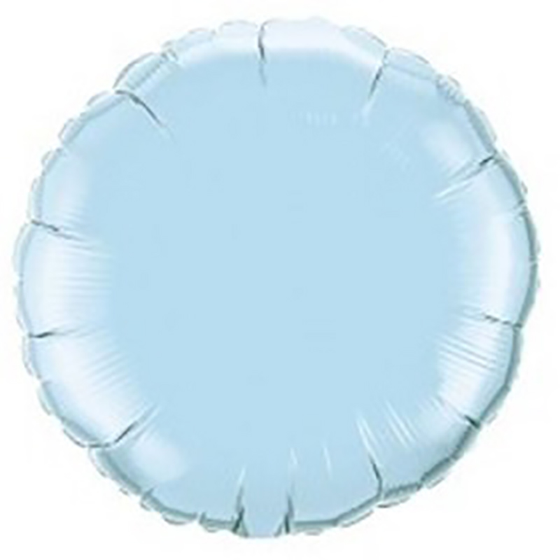 Ballon Mylar rond (pearl light blue)