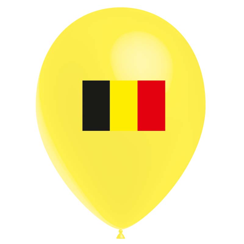Ballon drapeau Belgique (latex)