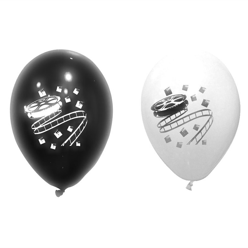 Ballon Cin&eacute;ma Noir et Blanc par 8