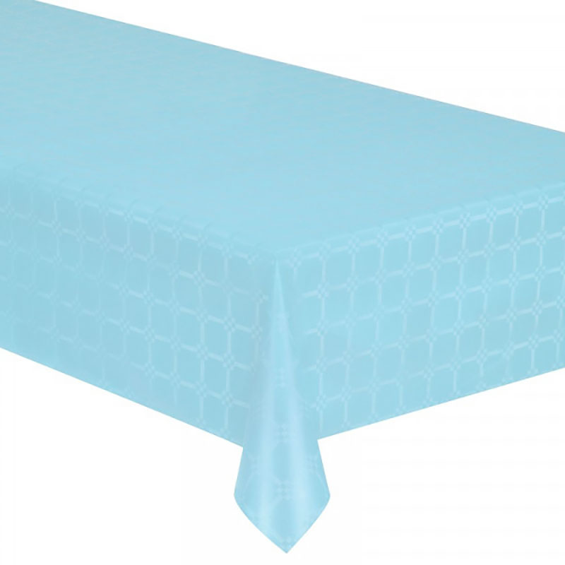 Nappe Papier Damass&eacute;e couleur Bleu ciel 6m x 1m20