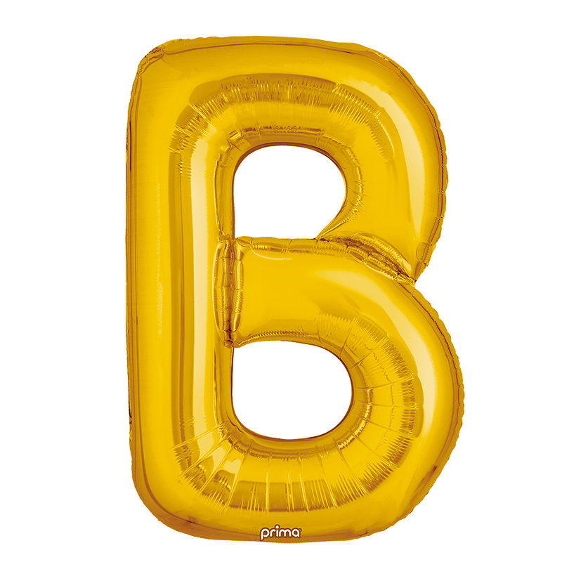 Ballon aluminium B Gold Prima par 2
