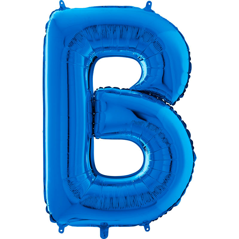 Ballon aluminium B Bleu