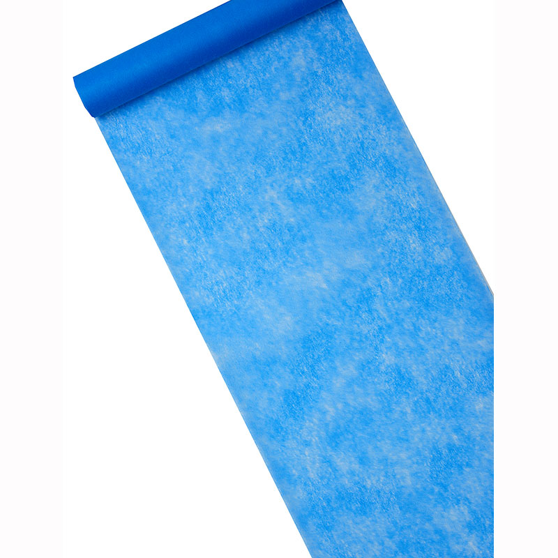 Chemin de Table Intiss&eacute; Bleu roi 10 m&egrave;tres