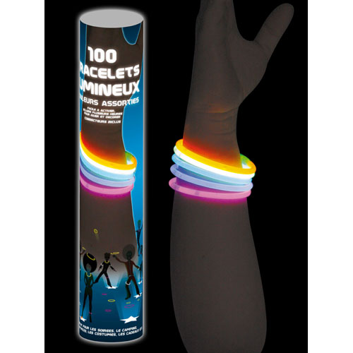 Bracelet Fluo Assorti (boite de 100 pi&egrave;ces)