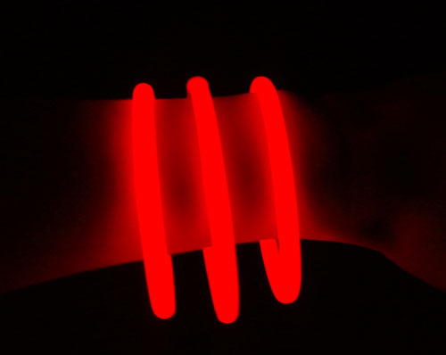 Bracelet Fluo Rouge (Bo&icirc;te de 100)