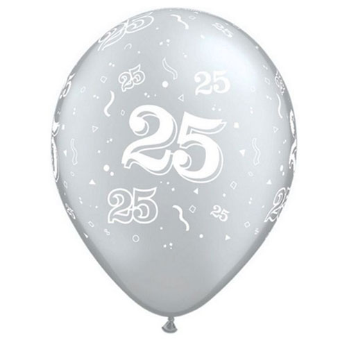 Ballon Qualatex 25 ans argent