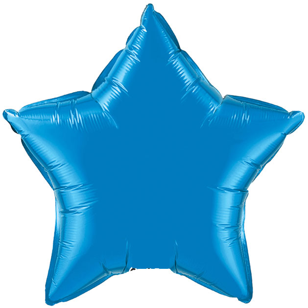 Ballon Mylar étoile bleu saphire