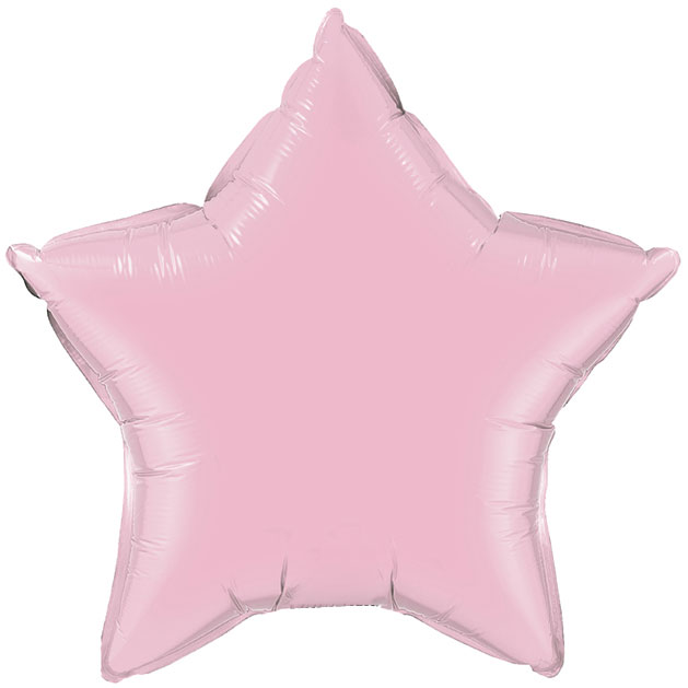 Ballon Mylar étoile rose perlé