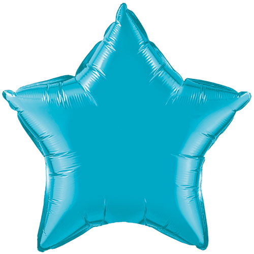 Ballon Mylar étoile turquoise