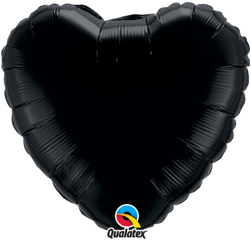 Ballon Mylar Coeur Noir (Onyx Black)
