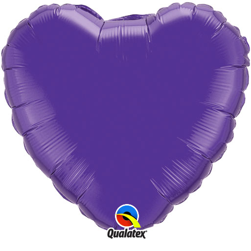 Ballon Mylar Coeur violet (Quartz Purple)