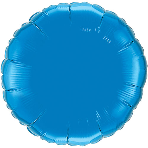 Ballon Mylar rond bleu (bleu saphire)