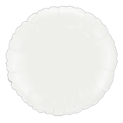 Ballon Mylar rond blanc (white)