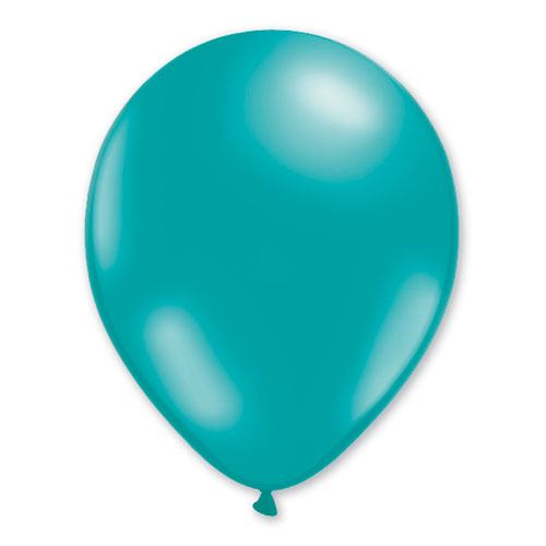 Ballon turquoise métal