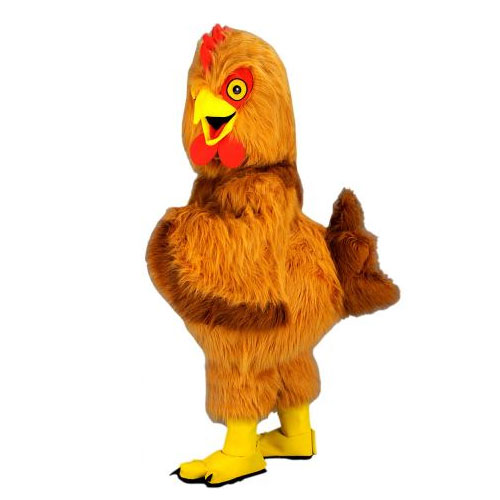 D&eacute;guisement mascotte poulet marron
