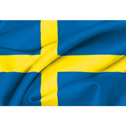 Drapeau Su&egrave;de de fa&ccedil;ade en polyester