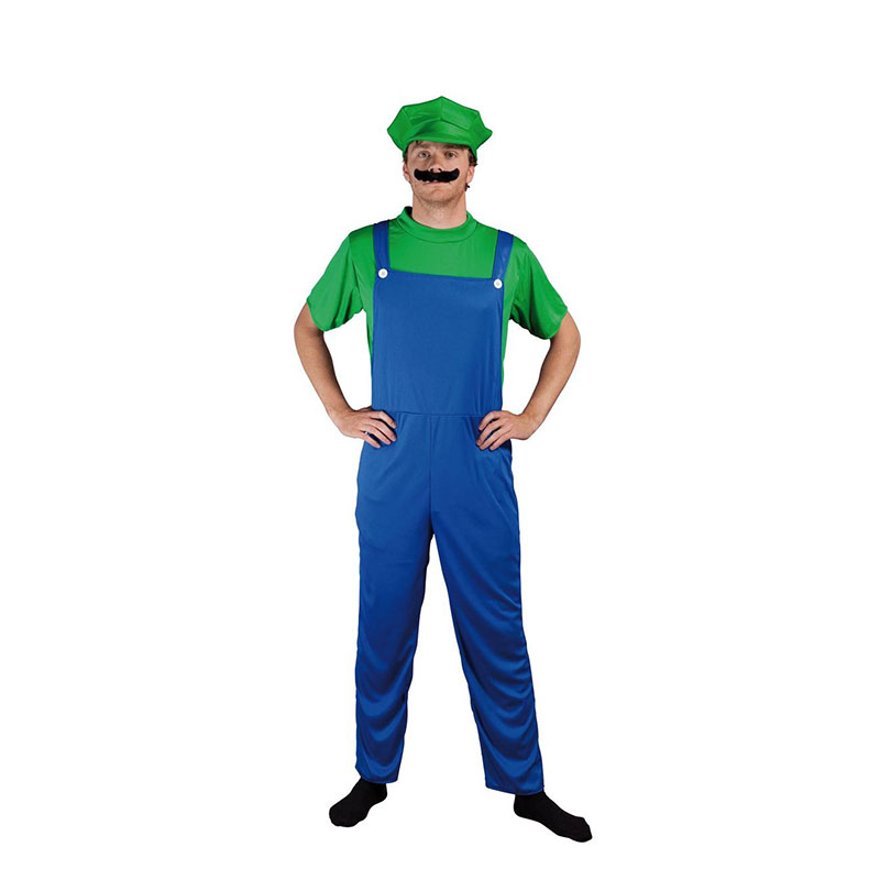 Déguisement plombier vert et bleu Luigi