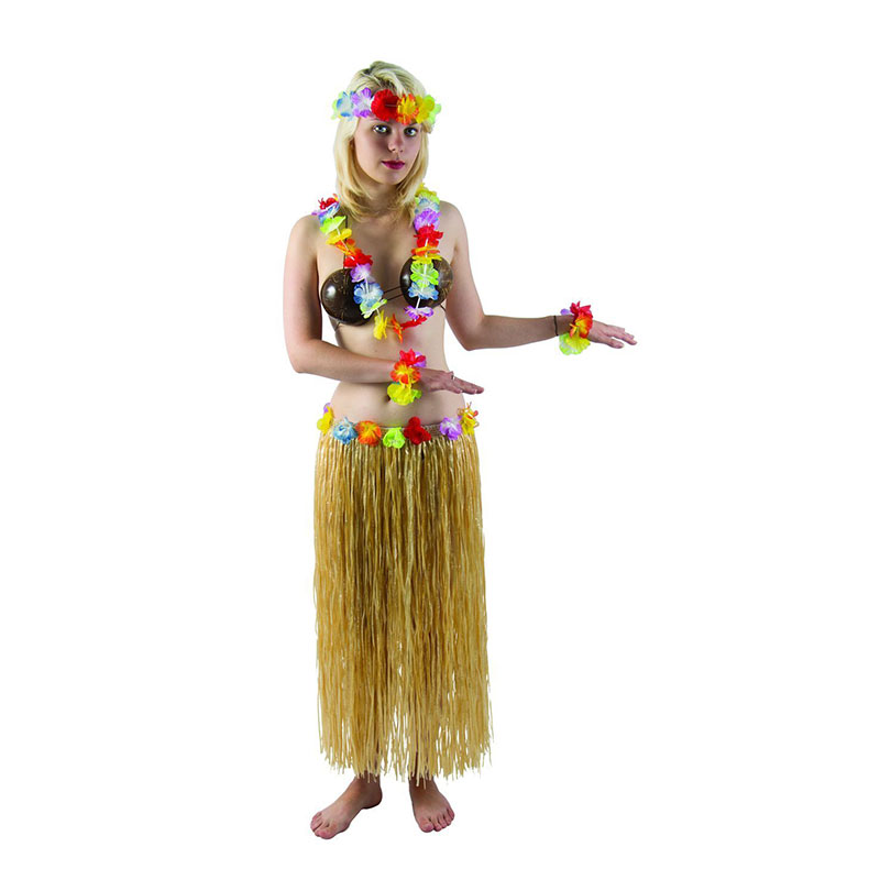 40cm Hawaii Hula Jupe avec Taille élastique Deguisement Hawaien Femme ThinkMax 6 Pcs Jupe Hawaienne