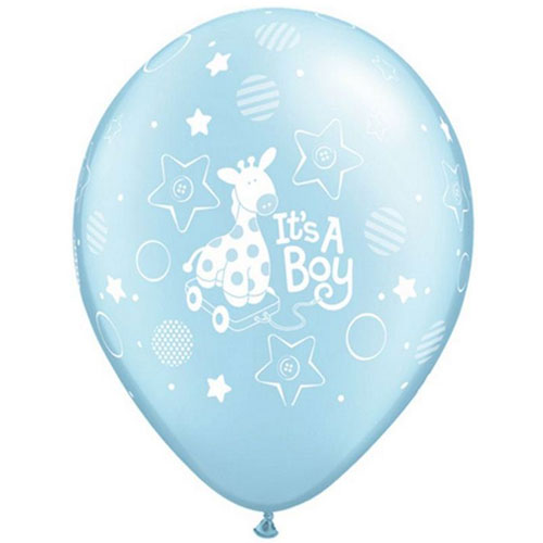 Ballon it's a boy qualatex bleu ciel
