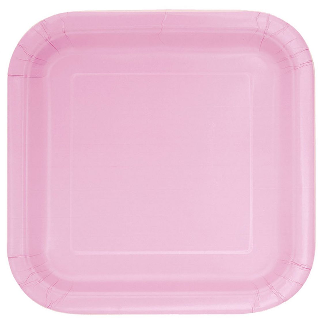 Assiette carrée en carton Rose Pale