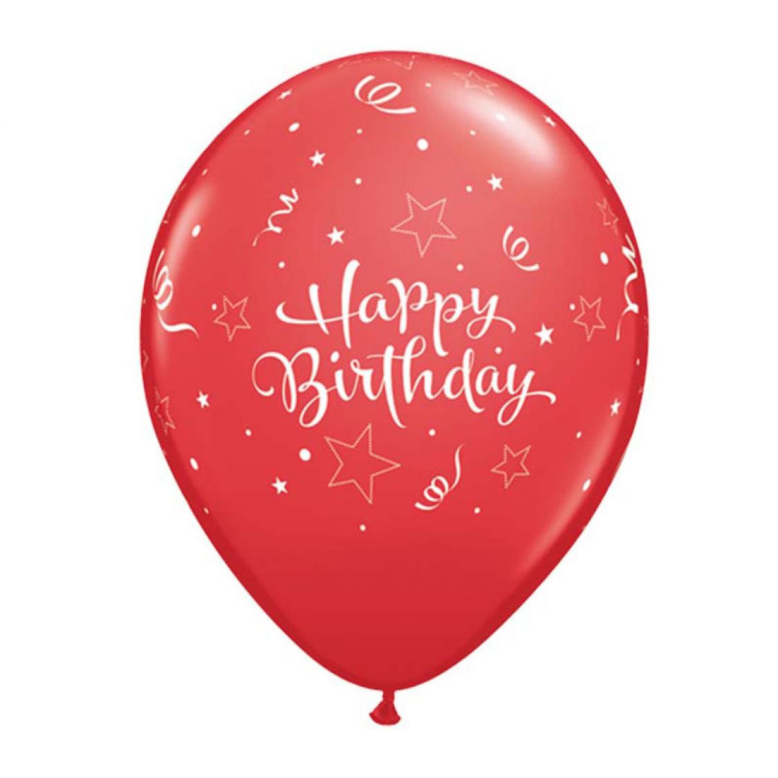 Ballon Happy Birthday étoile qualatex rouge