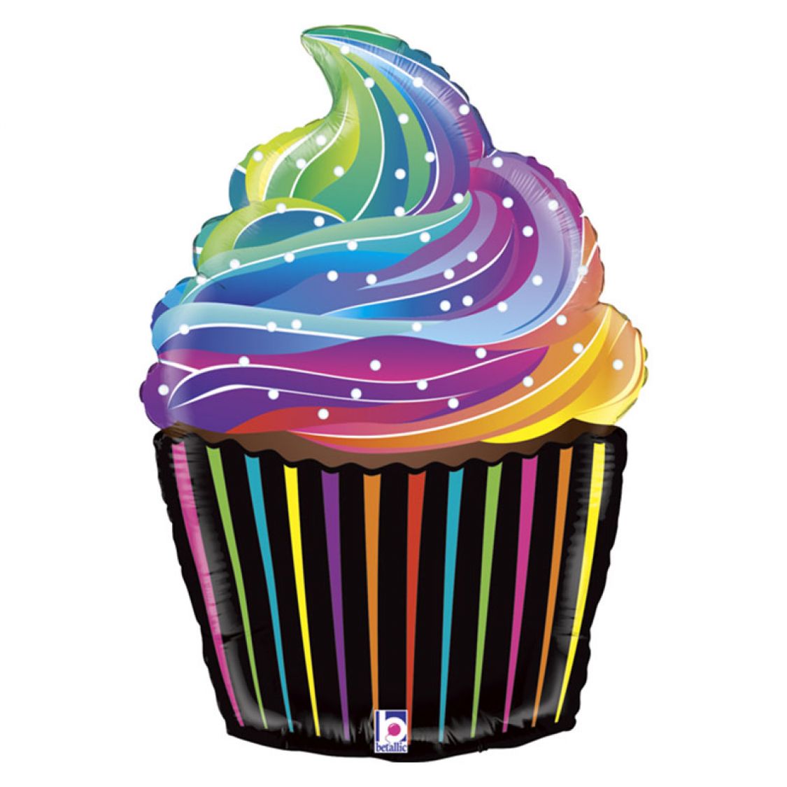 Ballon Cupcake Rainbow