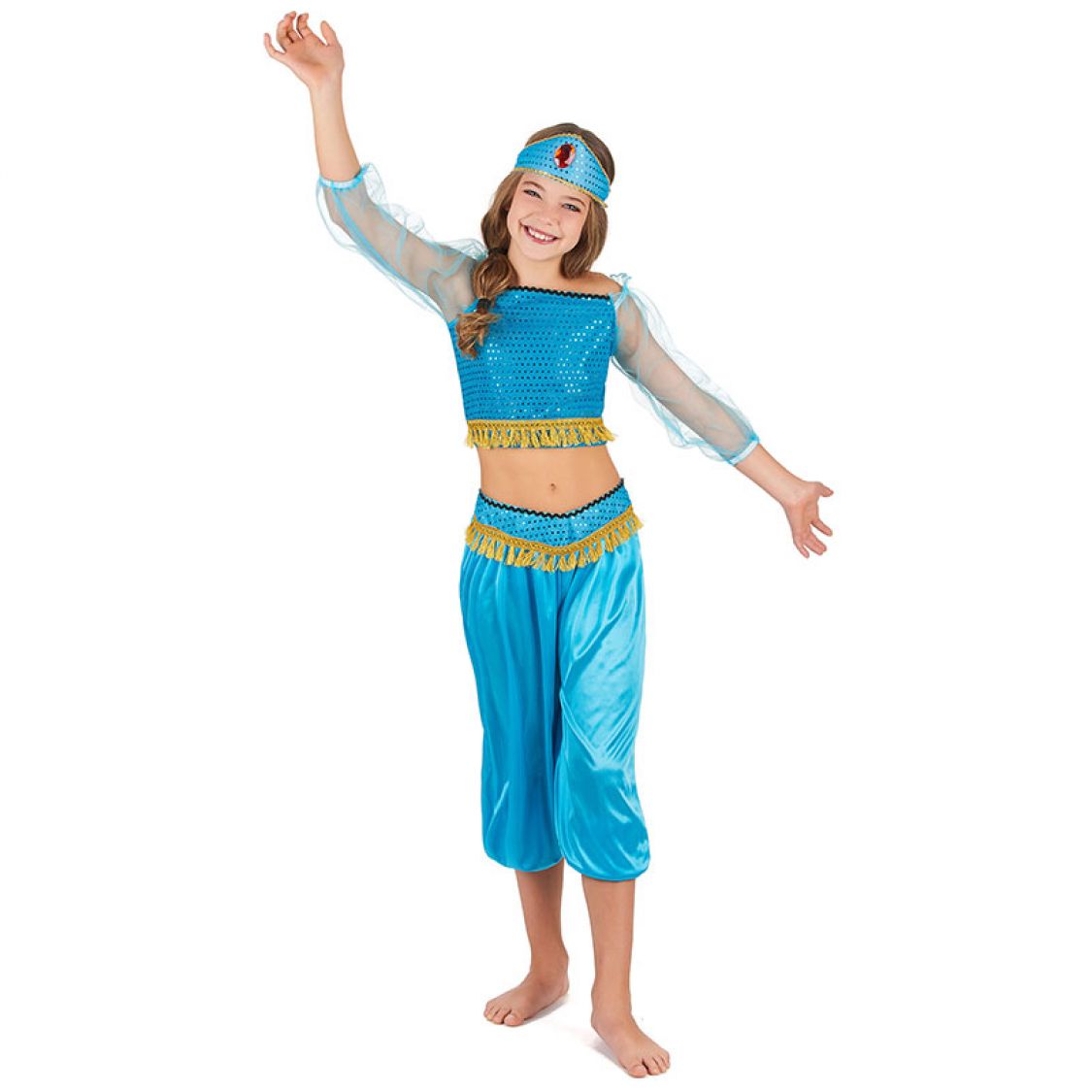 Déguisement Danseuse Orientale Turquoise fille