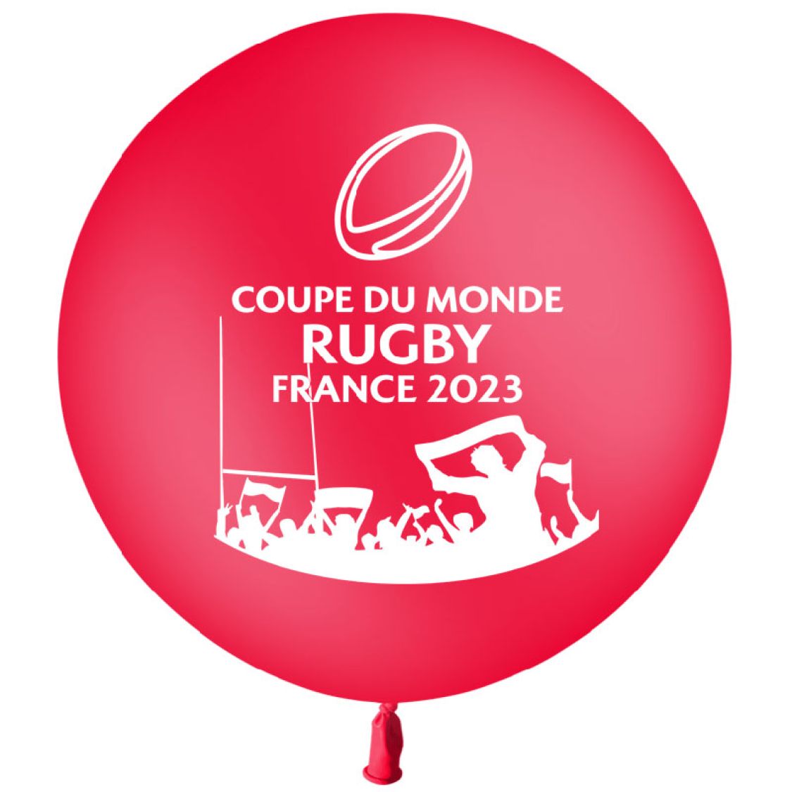 Ballon Géant Coupe du Monde Rugby Rouge (Hélium)