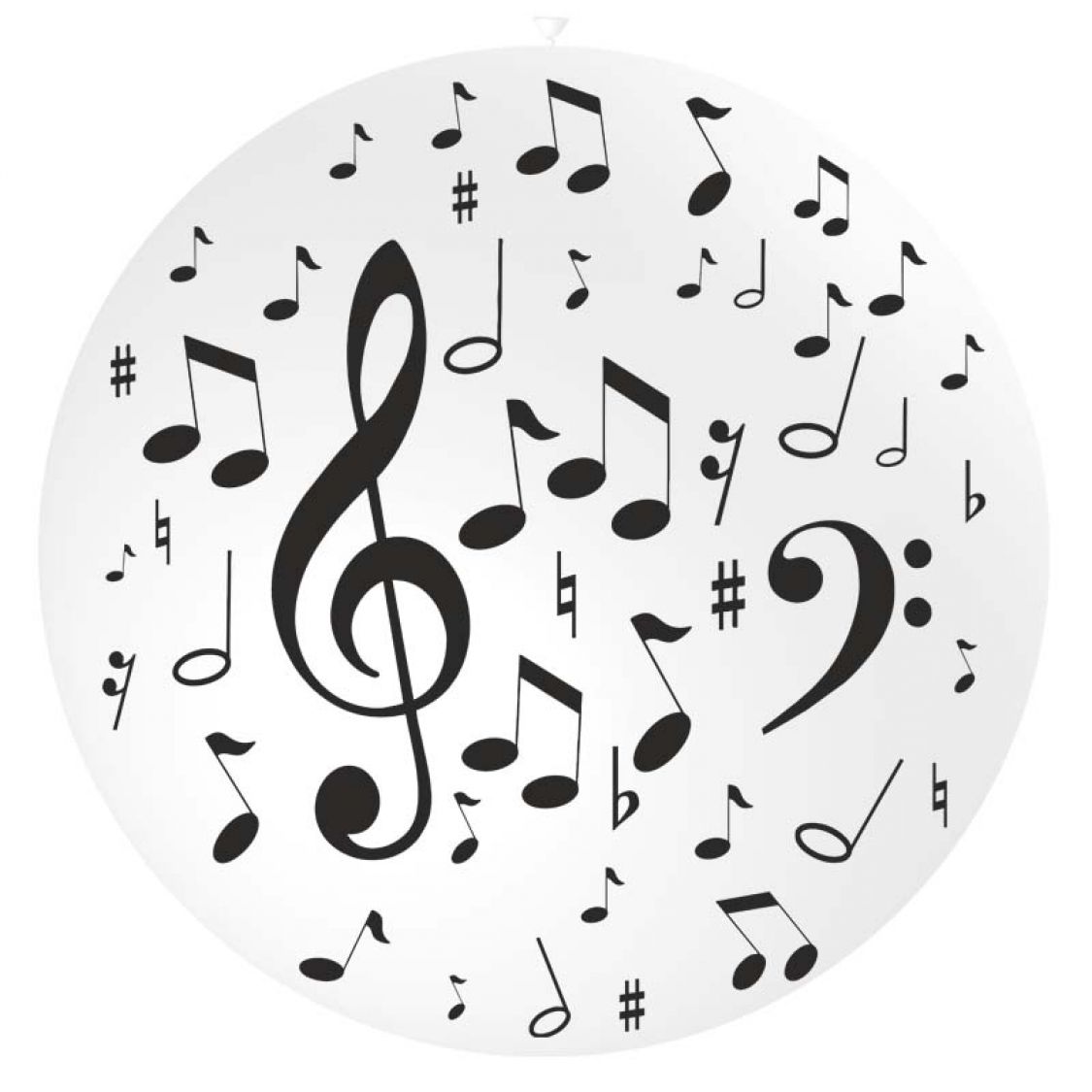 10 Morceaux De Ballons De Notes De Musique Noirs, Décoration