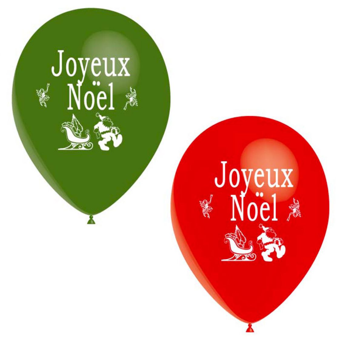 Ballon Joyeux Noël 1 face par 10