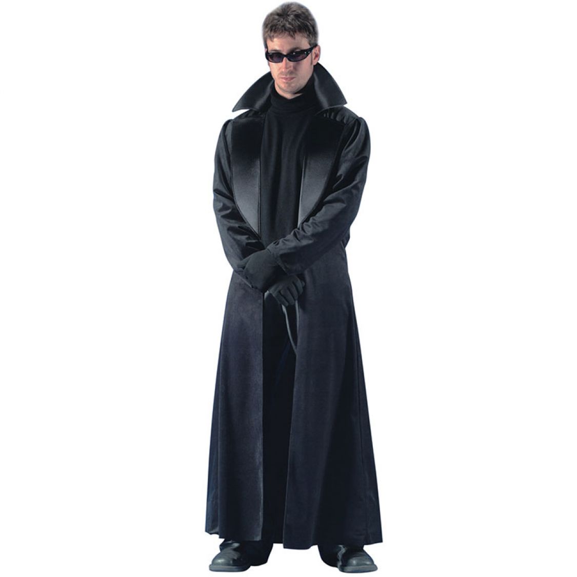 manteau long capuche noir