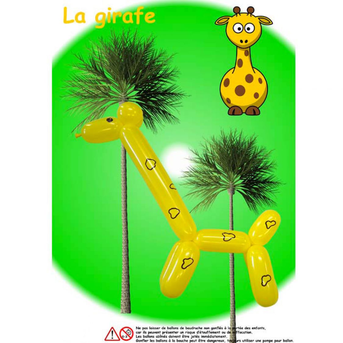 Ballons à modeler kit girafe