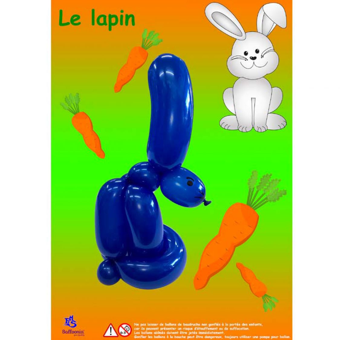 Ballons à modeler kit lapin