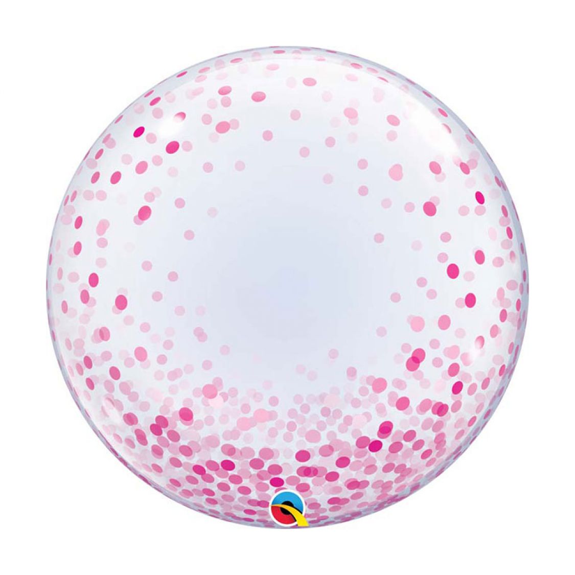 Ballon Bubble Confettis Rose