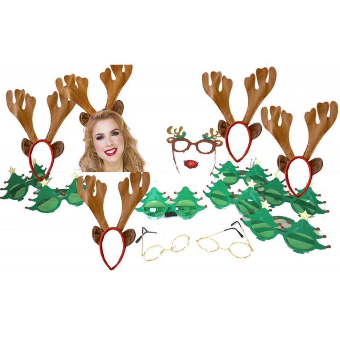 Lot De 10 Lunettes De Noël Rigolotes - Accessoires De Fête Pour Adultes Et Enfants, Idéal Pour Photos Et Animations