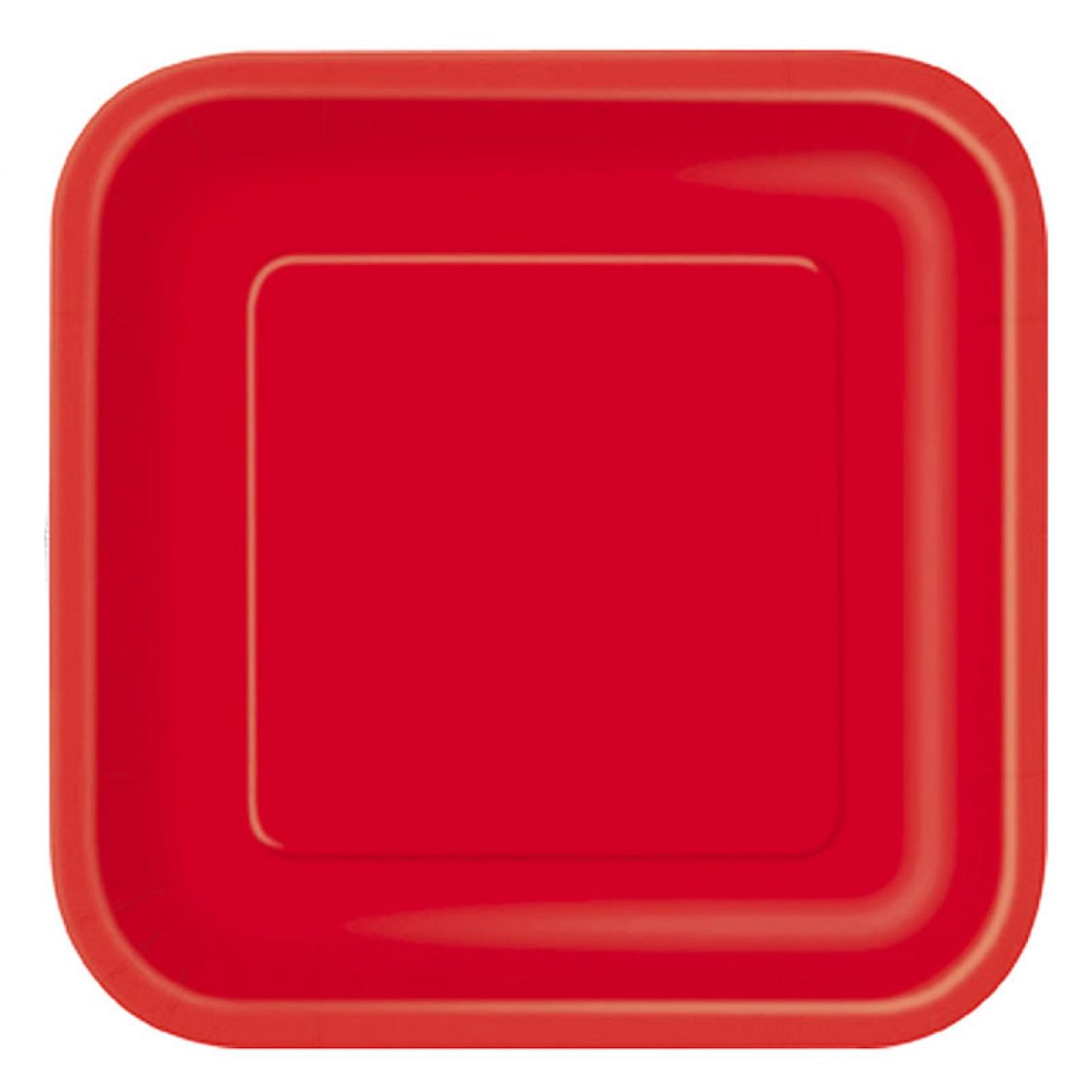 Assiette carrée en carton Rouge