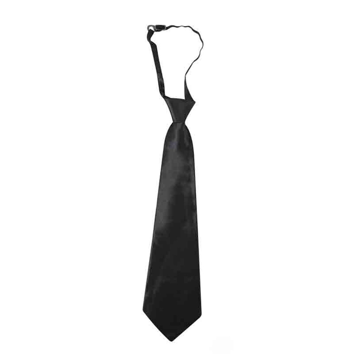 Cravate avec élastique noire