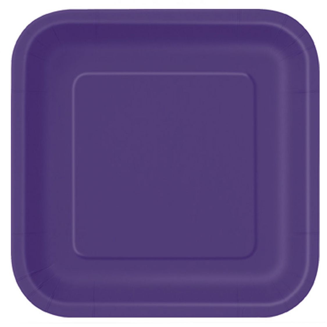 Assiette carrée en carton Violet